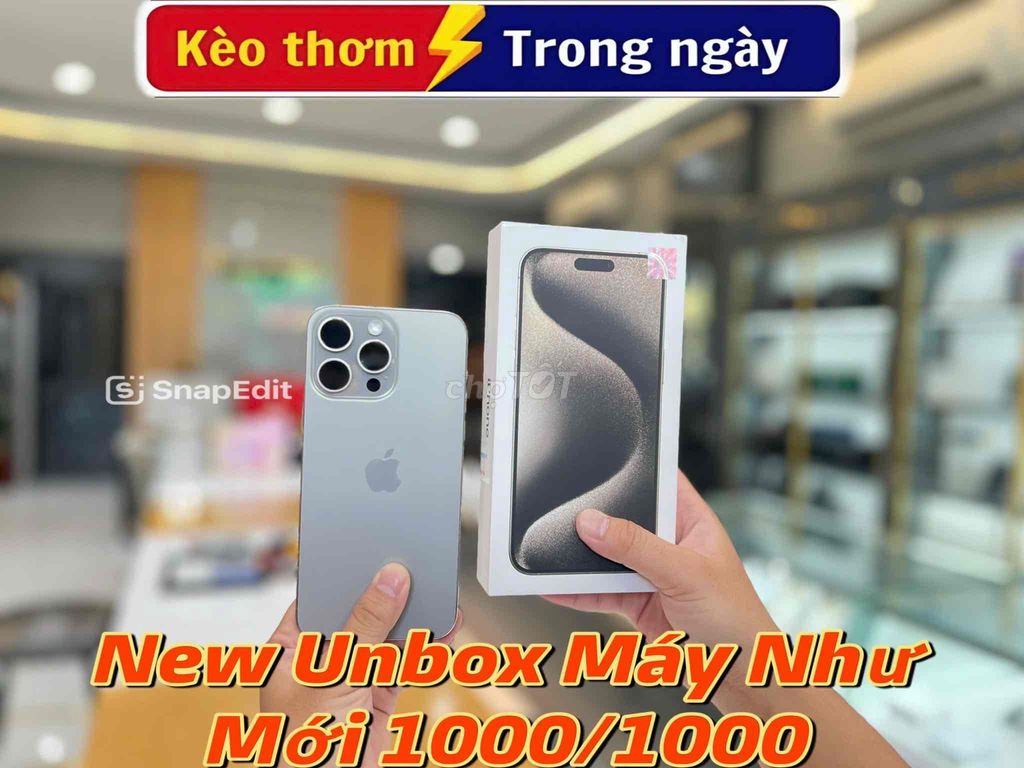 15PROMAX - 512G - VN/A - NEW UNBOX Như Mới 1000%