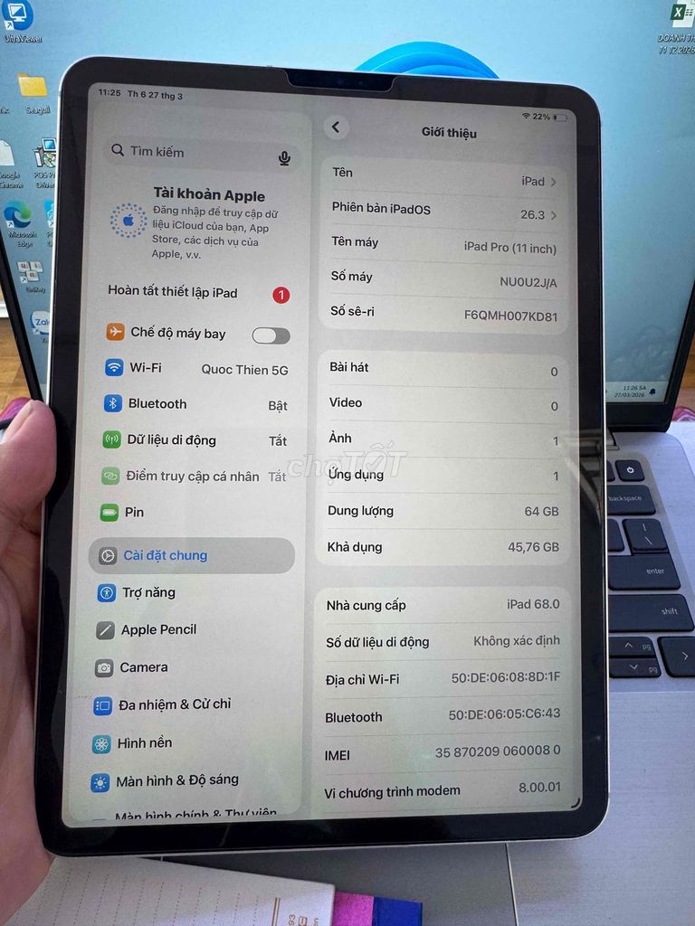 Apple iPad Pro 2018 64GB Bạc 99%. Mua bán Máy tính bảng tại Quận 6 Tp Hồ Chí Minh được đăng bởi QUỐC THIÊN BÁN GÓP 0 ĐỒNG  hình 1