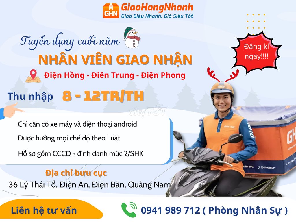 TUYỂN DỤNG NHÂN VIÊN GIAO NHẬN HÀNG