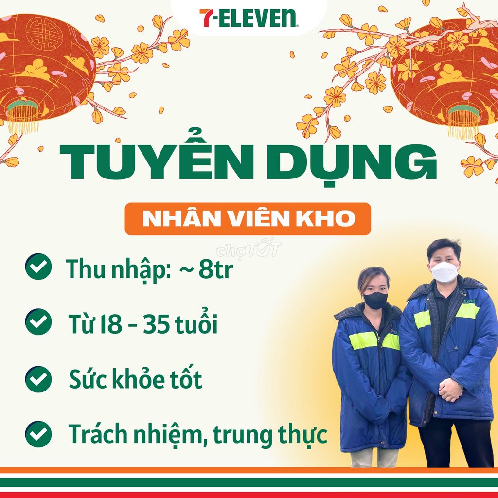 [Củ Chi] 50 NHÂN VIÊN KHO 7-ELEVEN