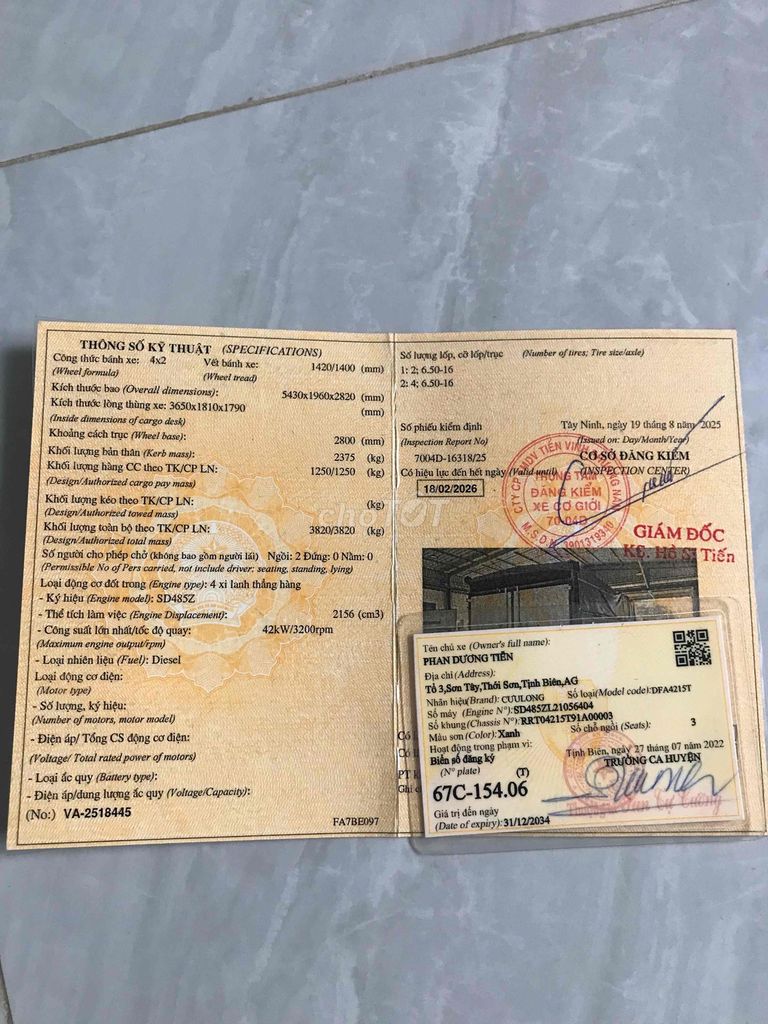 Cần Bán Xe Cửu Long 1t25. Mua bán Xe tải, xe ben tại Huyện Dương Minh Châu Tây Ninh được đăng bởi Tèo hình 7