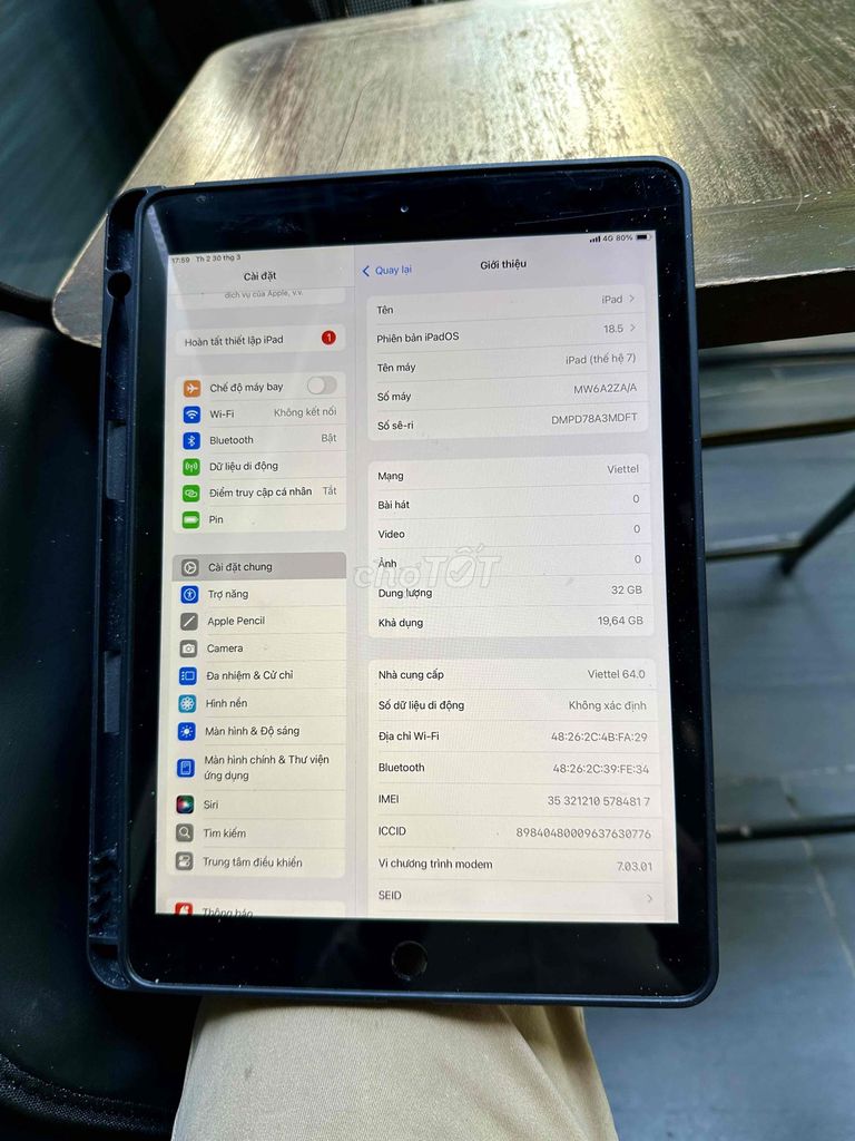 Apple iPad Gen 7 32GB. Mua bán Máy tính bảng tại Quận Tân Phú Tp Hồ Chí Minh được đăng bởi Guitar Nhật hình 1