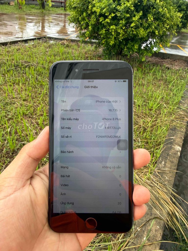 iPhone 8 Plus 64GB Đen Hư camera sau. Mua bán Điện thoại tại Huyện Bàu Bàng Bình Dương được đăng bởi Minh Nhật hình 1
