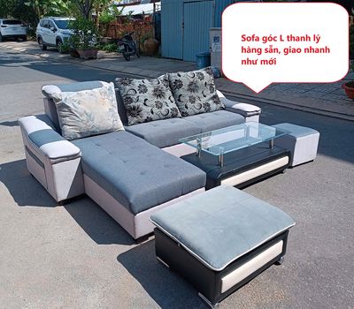 Thanh lý Bộ ghế sofa góc L, sofa vải chữ L như mới. Mua bán Bàn ghế tại Quận Bình Thạnh Tp Hồ Chí Minh được đăng bởi Nội Thất Giá Sĩ Phú Nhàn