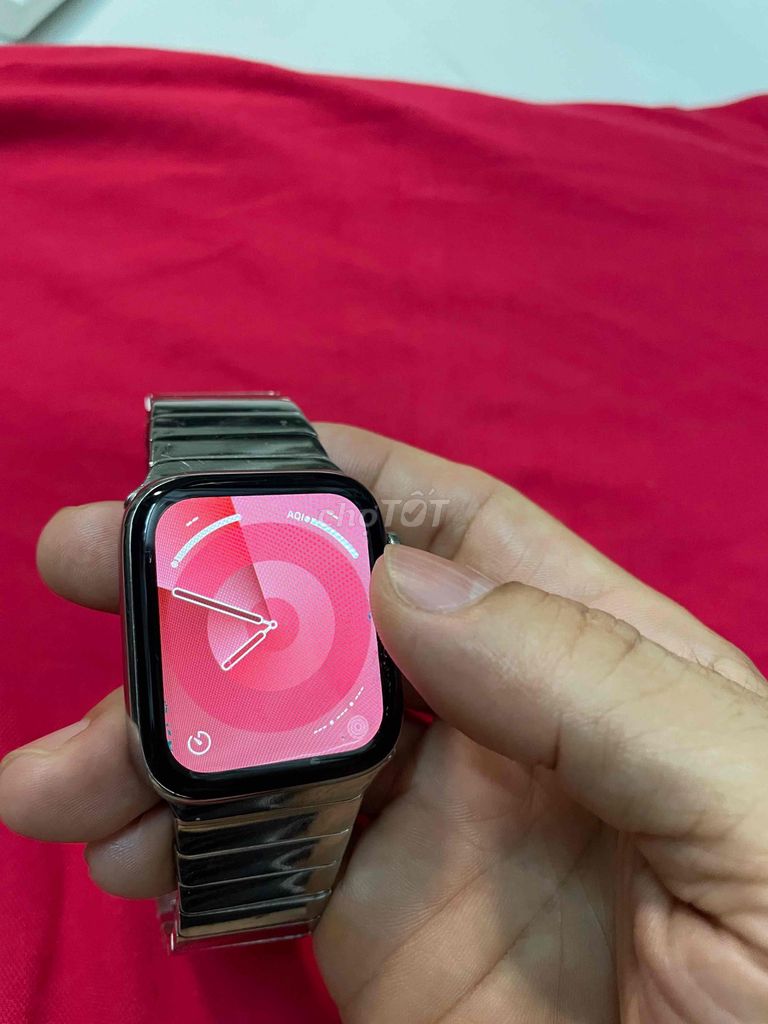 Apple Watch S5 44mm Thép trắng 98%. Mua bán Thiết bị đeo thông minh tại Quận 10 Tp Hồ Chí Minh được đăng bởi Anh Khôi hình 1