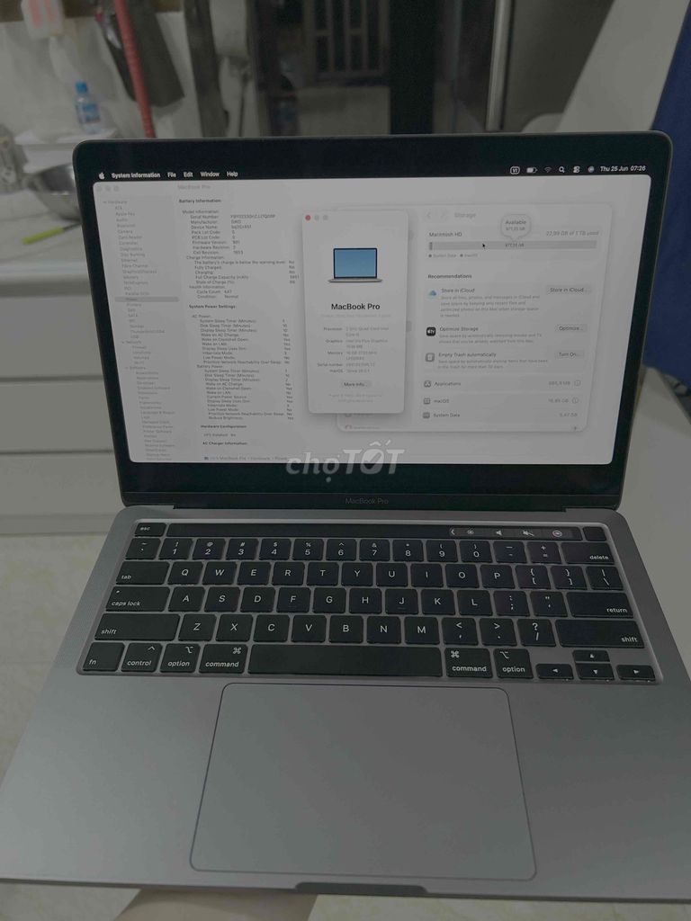 Apple MacBook Pro 2020 i5 16GB/1TB Xám. Mua bán Laptop tại Quận 12 Tp Hồ Chí Minh được đăng bởi Cam hình 1