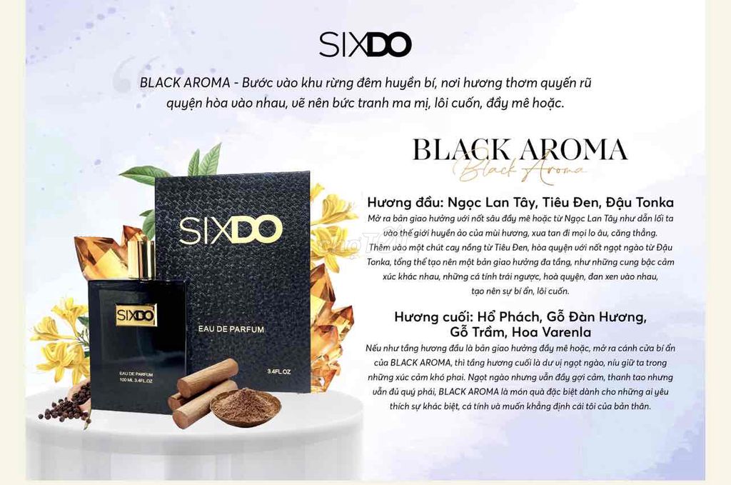 Nước Hoa Nam SIXDO unisex 100 ml mới 99,9%