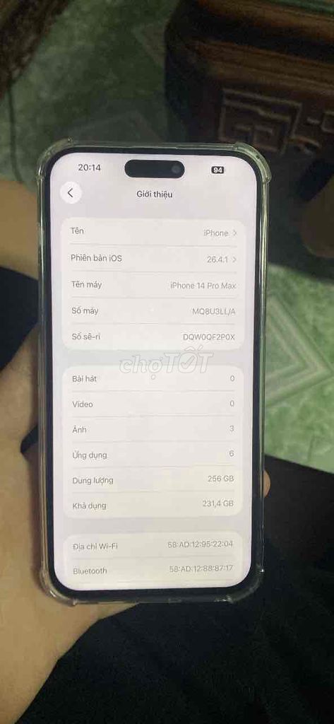 Apple iPhone 14 Pro Max 256GB Trắng Mỹ thay màn. Mua bán Điện thoại tại Huyện Đông Anh Hà Nội được đăng bởi Nguyễn Đức Cao Duy hình 1