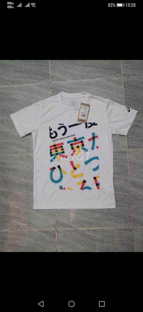Áo thun Asics NewTag JP Trắng Running size S. Mua bán Quần áo tại Quận Gò Vấp Tp Hồ Chí Minh được đăng bởi Linhvo2hands hình 1