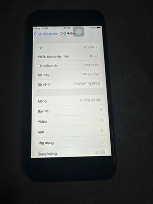 Apple iPhone 6s 32GB Xám 100% pin