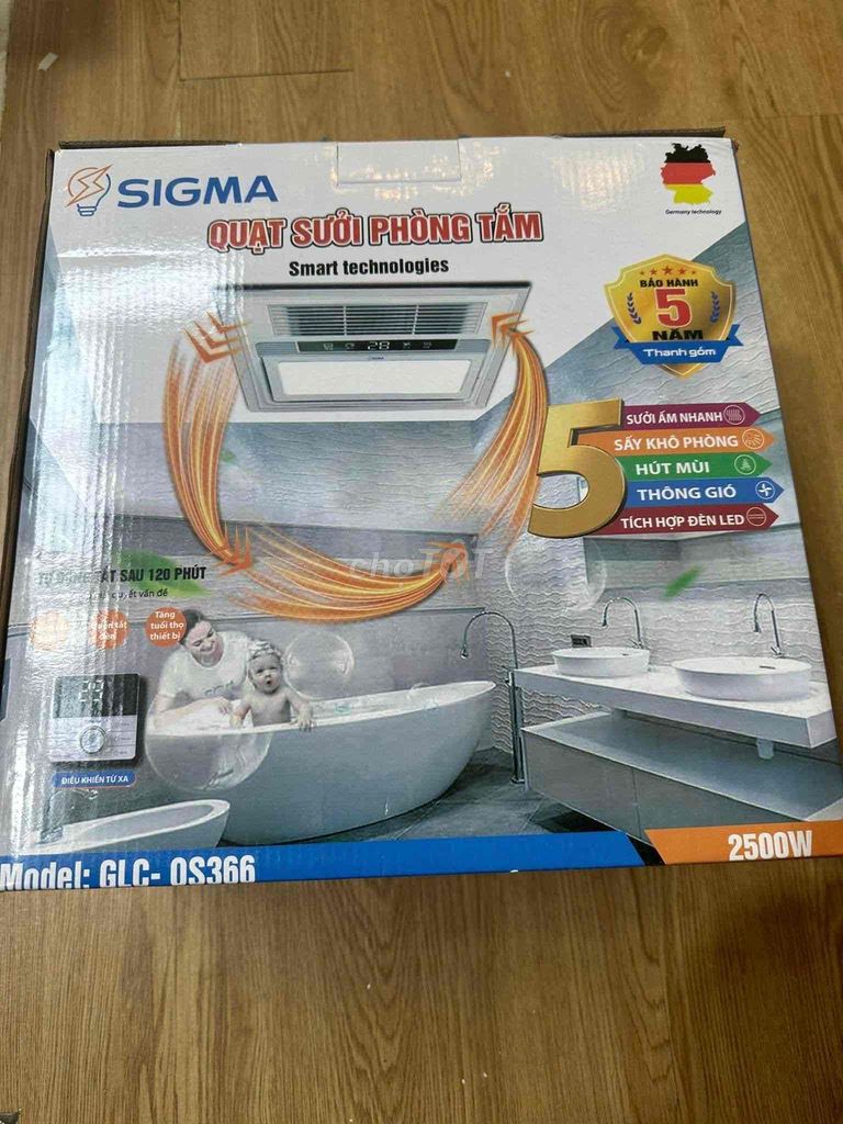 Quạt sưởi nhà tắm thông minh Sigma 5in1