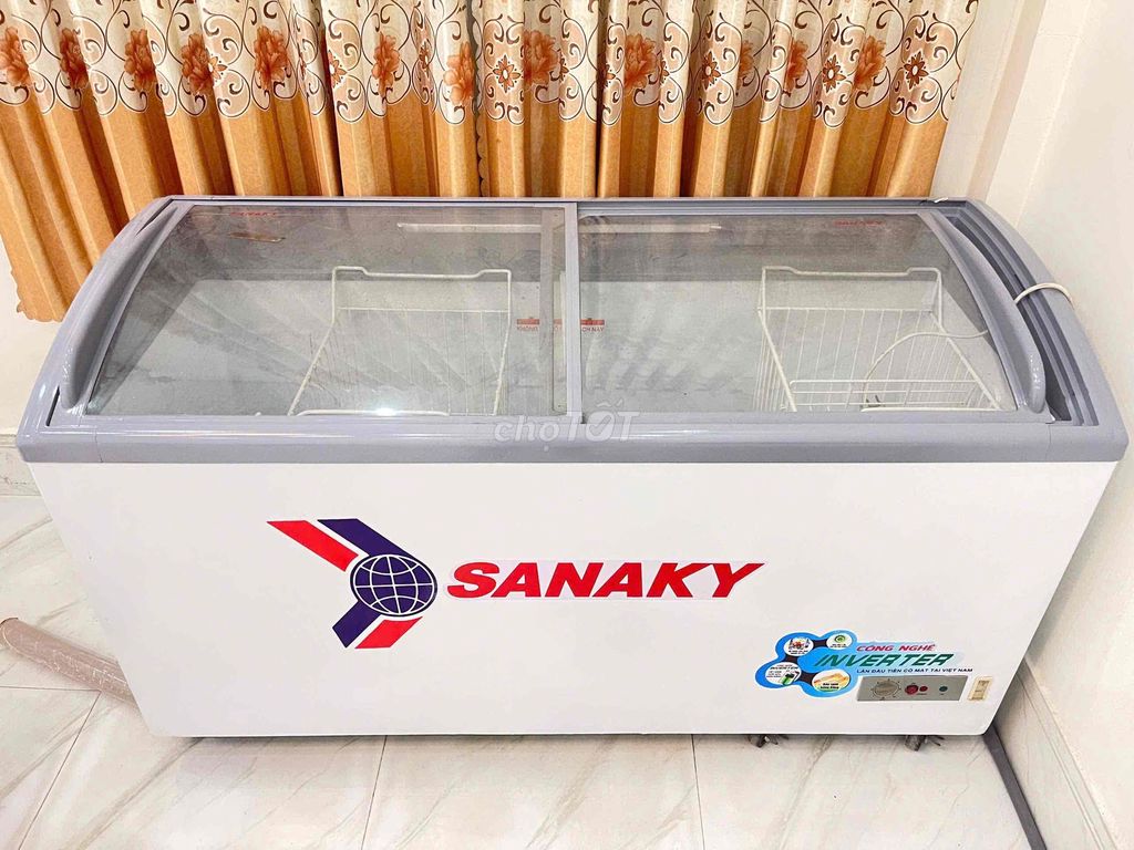 ⭕️Tủ đông SANAKY 600L INVETER  kính trong cửa lùa