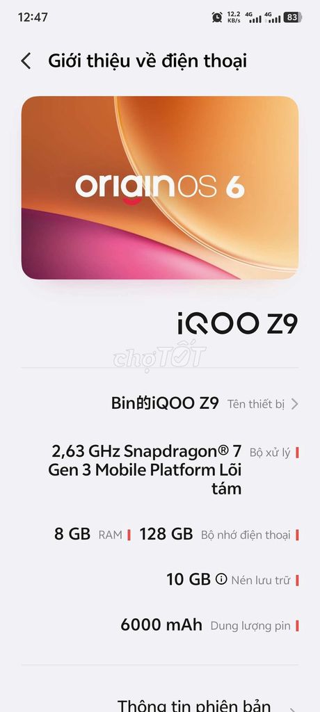 iQOO Z9 bán hoặc gl. Mua bán Điện thoại tại Huyện Long Thành Đồng Nai được đăng bởi tiến hình 1