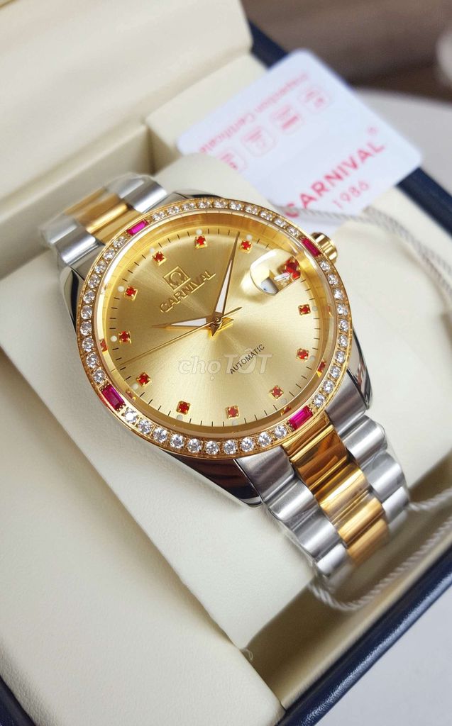 Đồng Hồ Cơ Full Box Carnival Diamond Thép Đúc Đặc. Mua bán Đồng hồ tại Thành phố Thủ Đức Tp Hồ Chí Minh được đăng bởi Hiếu Nguyễn hình 1