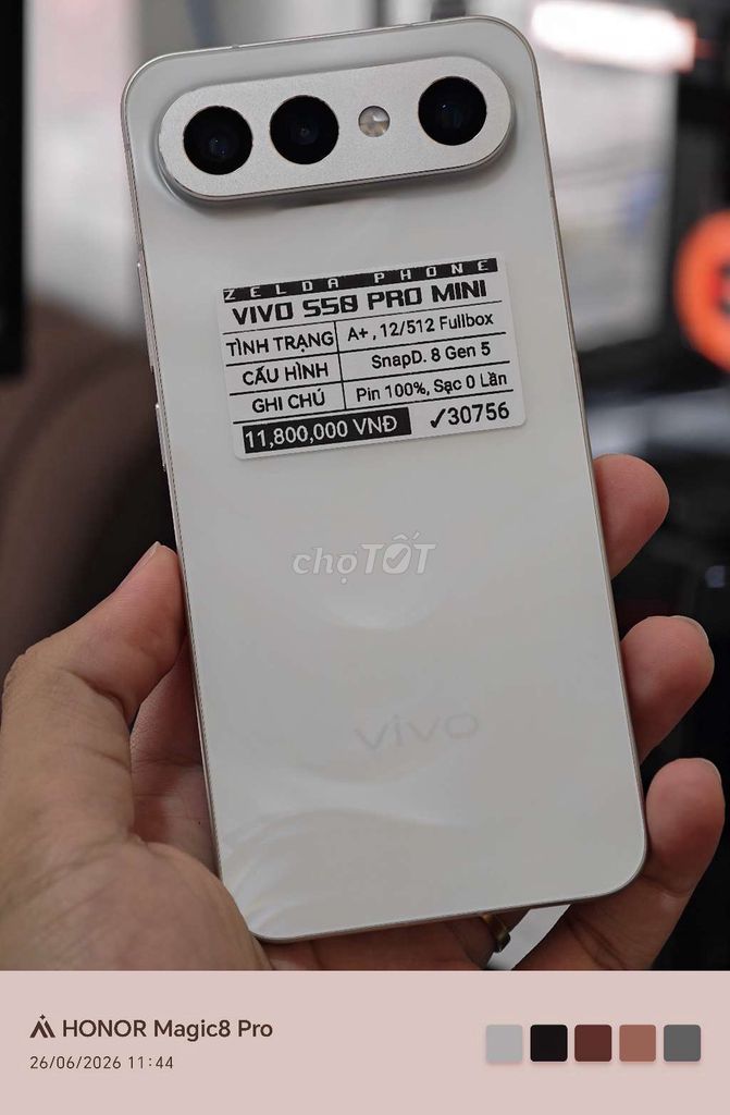 Vivo S50 Pro Mini 12GB/512GB Sạc 0 Lần Như mới. Mua bán Điện thoại tại Quận Ninh Kiều Cần Thơ được đăng bởi Zelda Phone hình 1