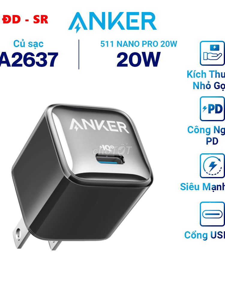 Củ sạc Anker 511 Nano Pro 20w