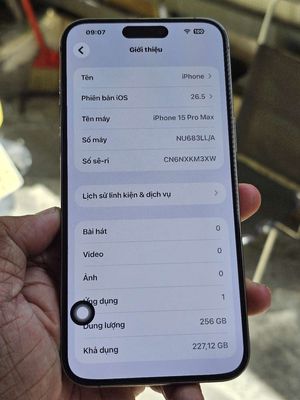 iPhone 15 Pro Max 256GB Mỹ 99% LLA giá rẻ