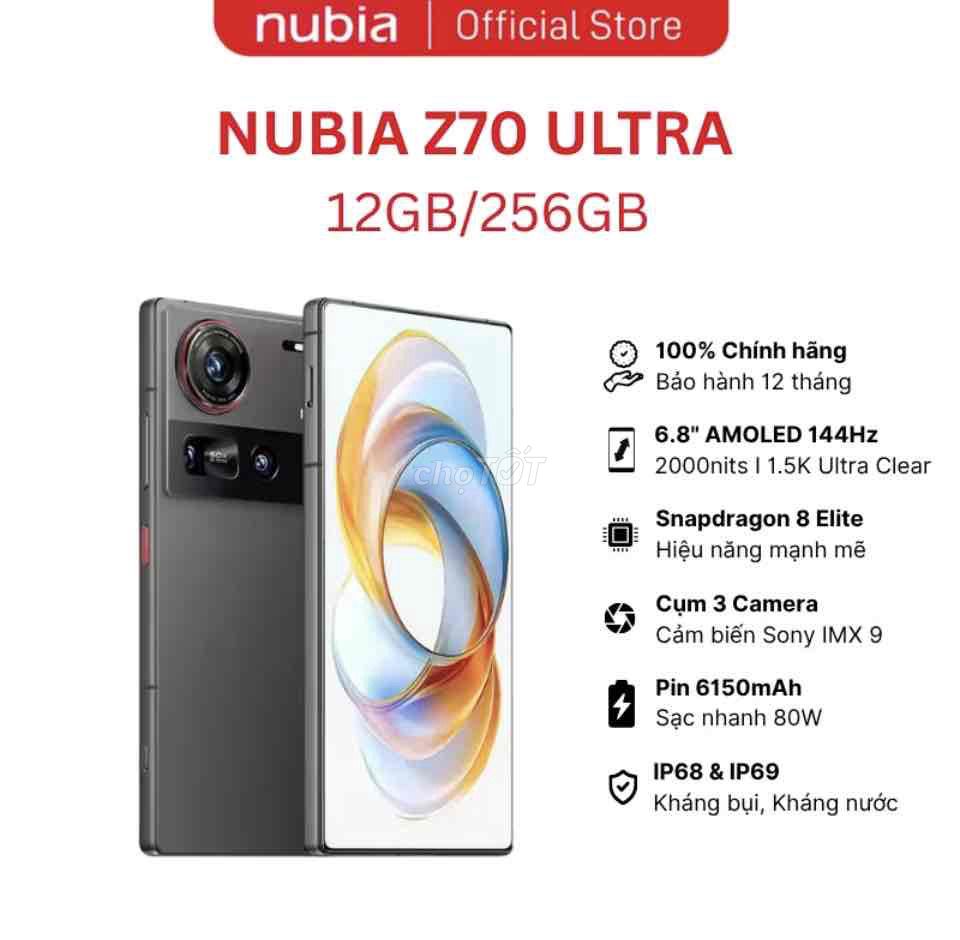 Nubia Z70 Ultra 12GB/256GB AMOLED 144Hz. Mua bán Điện thoại tại Quận 4 Tp Hồ Chí Minh được đăng bởi Nguyen hình 1