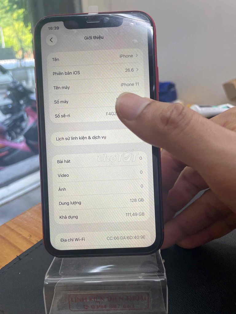 Apple iPhone 11 128GB Đỏ. Mua bán Điện thoại tại Quận Đống Đa Hà Nội được đăng bởi Shop điện thoại cũ hình 1
