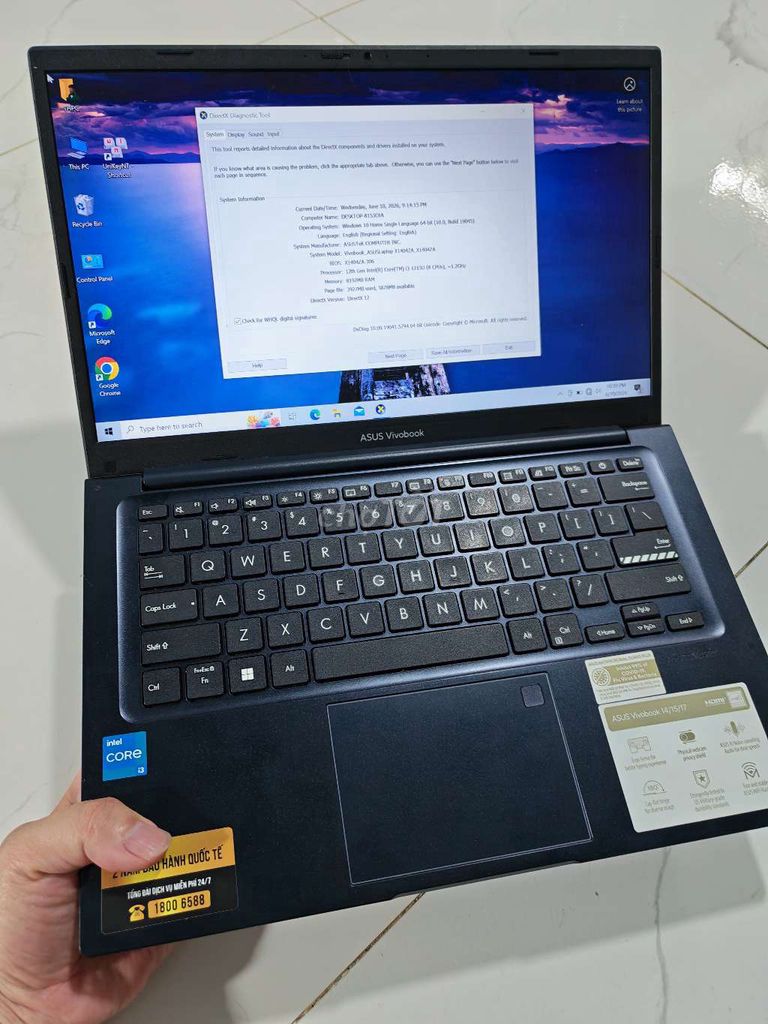 ASUS Vivobook i3-12th RAM 8G /256G mỏng nhẹ . Mua bán Laptop tại Thành phố Đà Lạt Lâm Đồng được đăng bởi phong hình 1