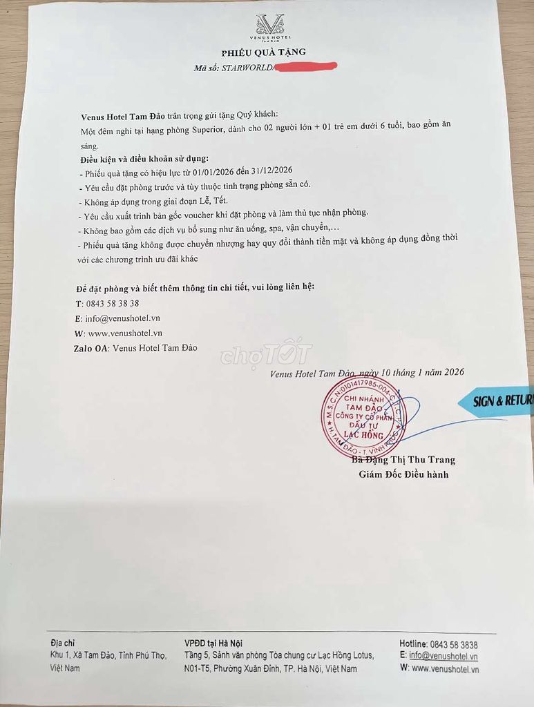 Combo voucher Venus Hotel Tam Đảo + cáp treo. Du lịch tại Quận 6 Tp Hồ Chí Minh được đăng bởi Michael Kong hình 1