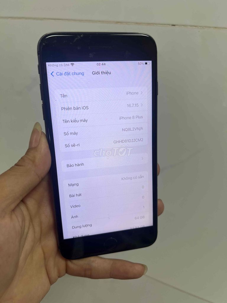 Apple iPhone 8 Plus 64GB Đen. Mua bán Điện thoại tại Thành phố Tân An Long An được đăng bởi lê văn thái hình 1