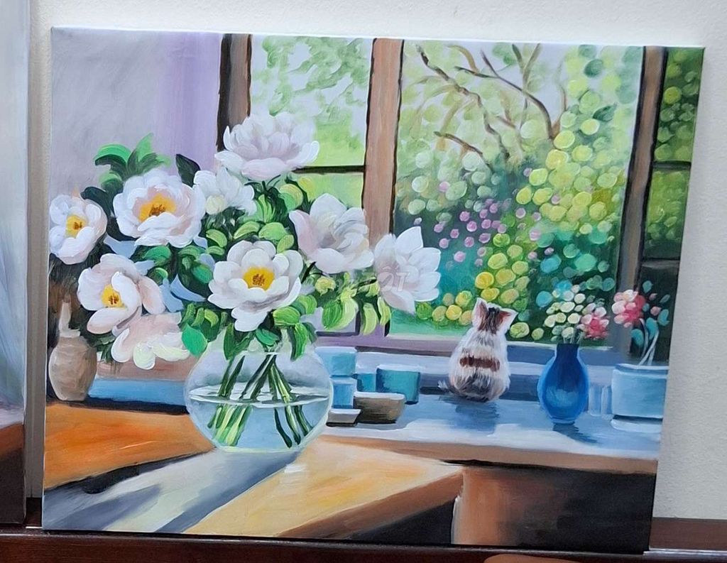 Tranh sơn dầu Vải khổ 50x60. Mua bán Đồ sưu tầm, đồ cổ tại Huyện Gia Lâm Hà Nội được đăng bởi Tranh Sơn Dầu MTGVN hình 1