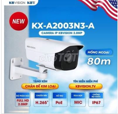 Camera Wifi 2.0mp Kbvision KX-A2003N3-A Đàm Thoại