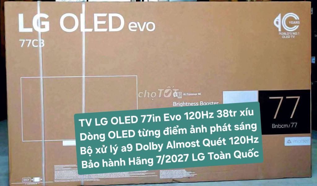 TV OLED LG 77C3 77in Dòng OLED Quét120Hz BH 7/2027. Mua bán Tivi, Âm thanh tại Quận 8 Tp Hồ Chí Minh được đăng bởi Nguyen nguyen hình 1