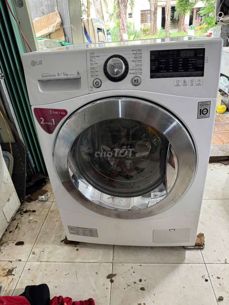 máy giặt LG giặt 9kg sấy khô 5kg. Mua bán Máy giặt tại Quận Ninh Kiều Cần Thơ được đăng bởi Hàng Điện Máy Thanh Lý hình 1