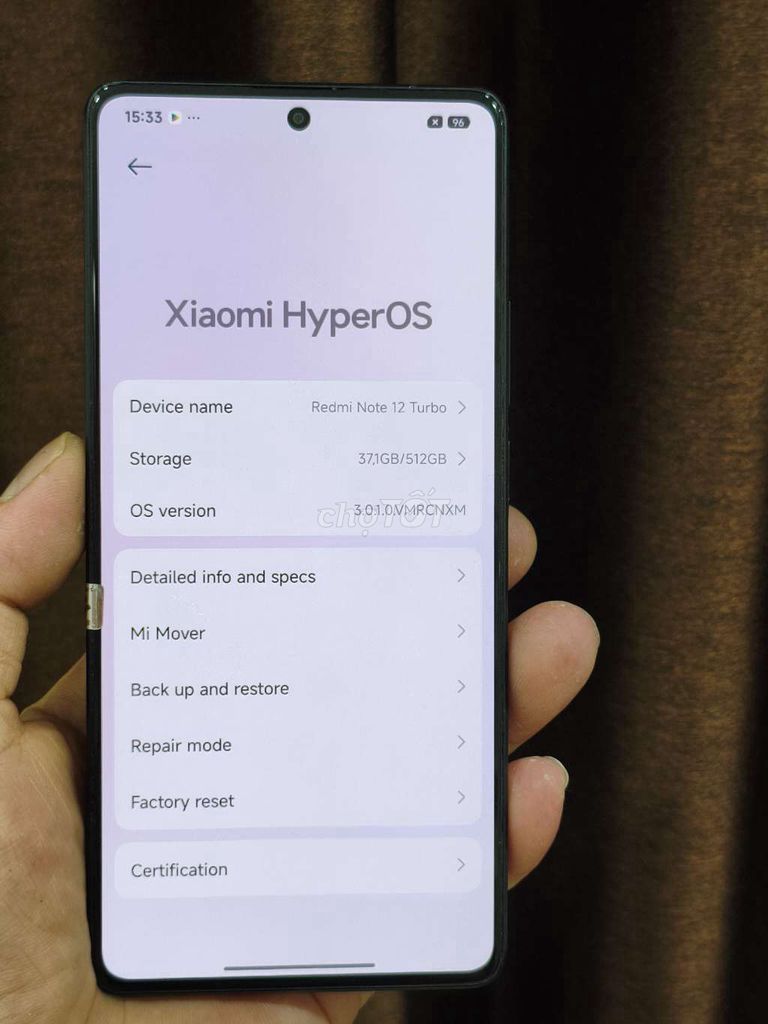 Xiaomi Redmi Note 12 Turbo 12GB/512GB Đen. Mua bán Điện thoại tại Quận Hoàng Mai Hà Nội được đăng bởi Nguyennoi hình 1