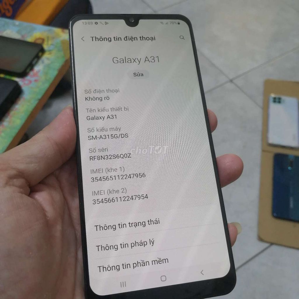 Samsung A31 vân Trong MH,ram 6g/128g,2Sim ,NFC