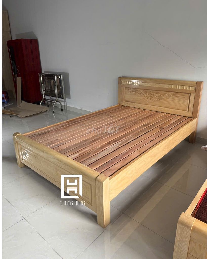 GIƯỜNG GỖ SỒI _GIƯƠNG GỖ SỒI_GIƯỜNG NGỦ GỖ GIÁ RẺ. Mua bán Giường, chăn ga gối nệm tại Quận 5 Tp Hồ Chí Minh được đăng bởi Nội Thất Quang Hùng TD hình 1