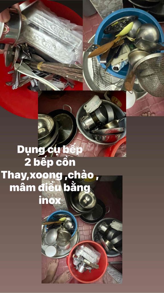 thanh lý nồi xoong chảo chén dĩa dụng cụ. nhà bếp