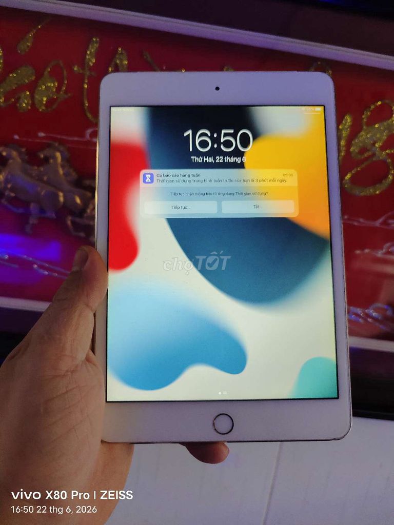 Apple iPad mini 4 Vàng 64GB Đã sử dụng. Mua bán Máy tính bảng tại Thành phố Biên Hòa Đồng Nai được đăng bởi  Phát tùng Android hình 1