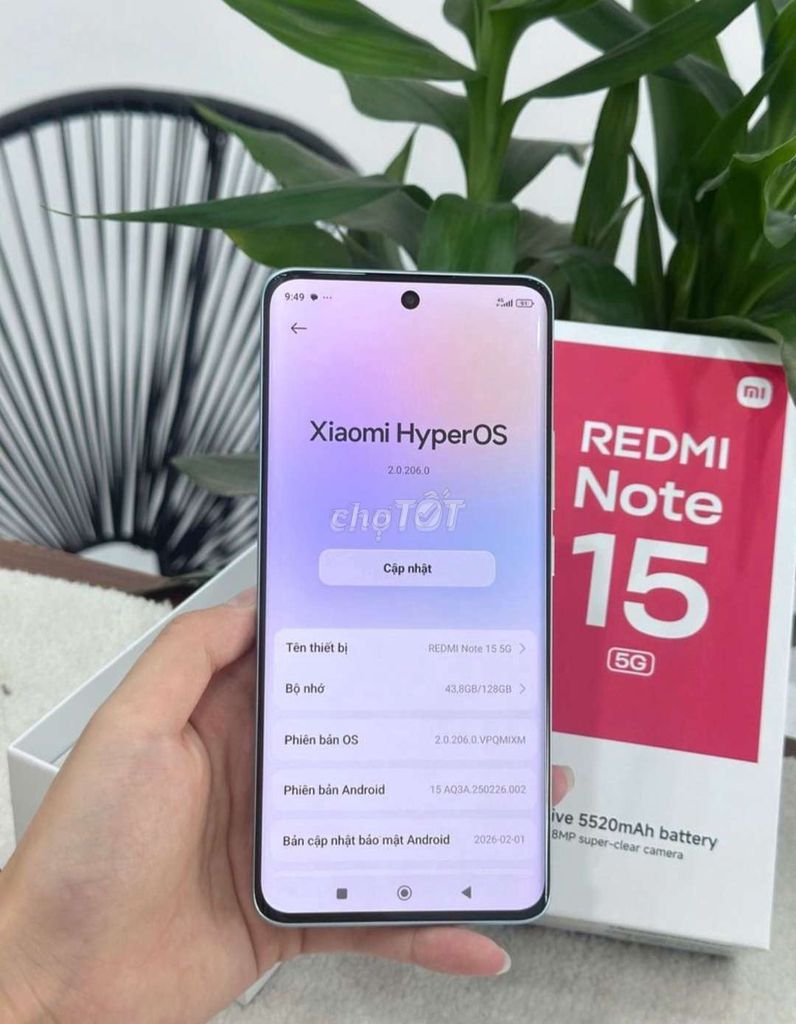 Giao lưu Xiaomi Redmi Note 15 5G 256GB Xanh. Mua bán Điện thoại tại Huyện Long Điền Bà Rịa - Vũng Tàu được đăng bởi Bảo Huy hình 1