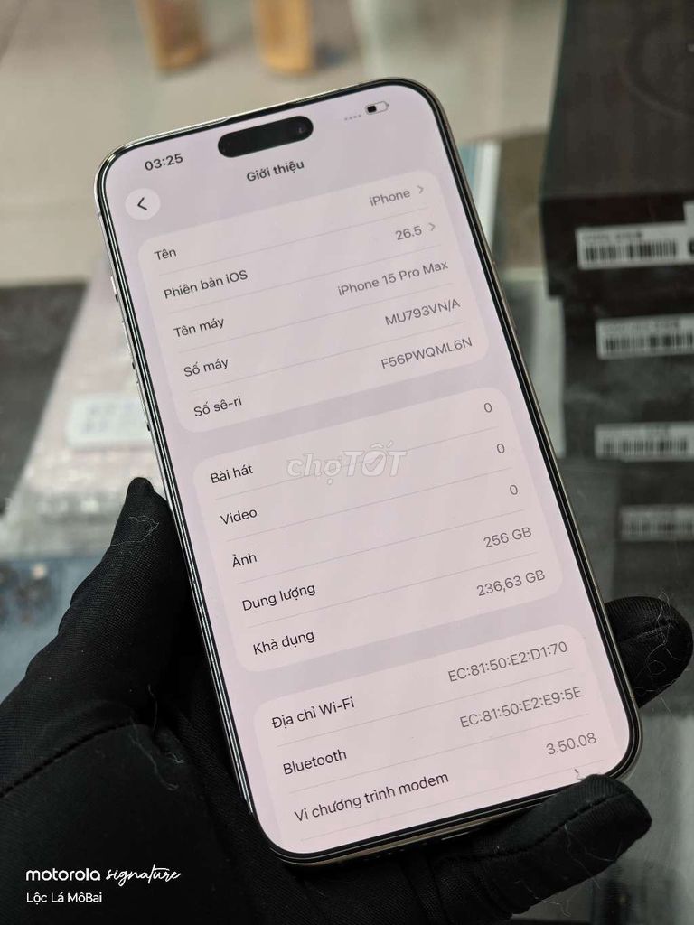 iPhone 15 Pro Max 256GB Xám Đã sử dụng. Mua bán Điện thoại tại Thành phố Đà Lạt Lâm Đồng được đăng bởi Lộc Lá Mô Bai hình 1
