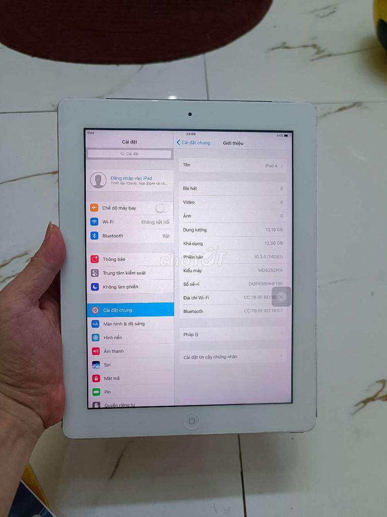 Bán Ipad4 bản wifi màn to pin trâu zin cũ