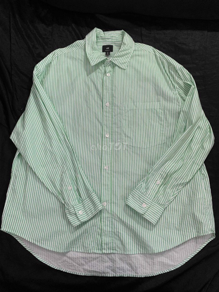 Áo sơ mi nam H&M sọc xanh lá trắng. Mua bán Quần áo tại Quận Ninh Kiều Cần Thơ được đăng bởi Hoàng Nhi hình 1