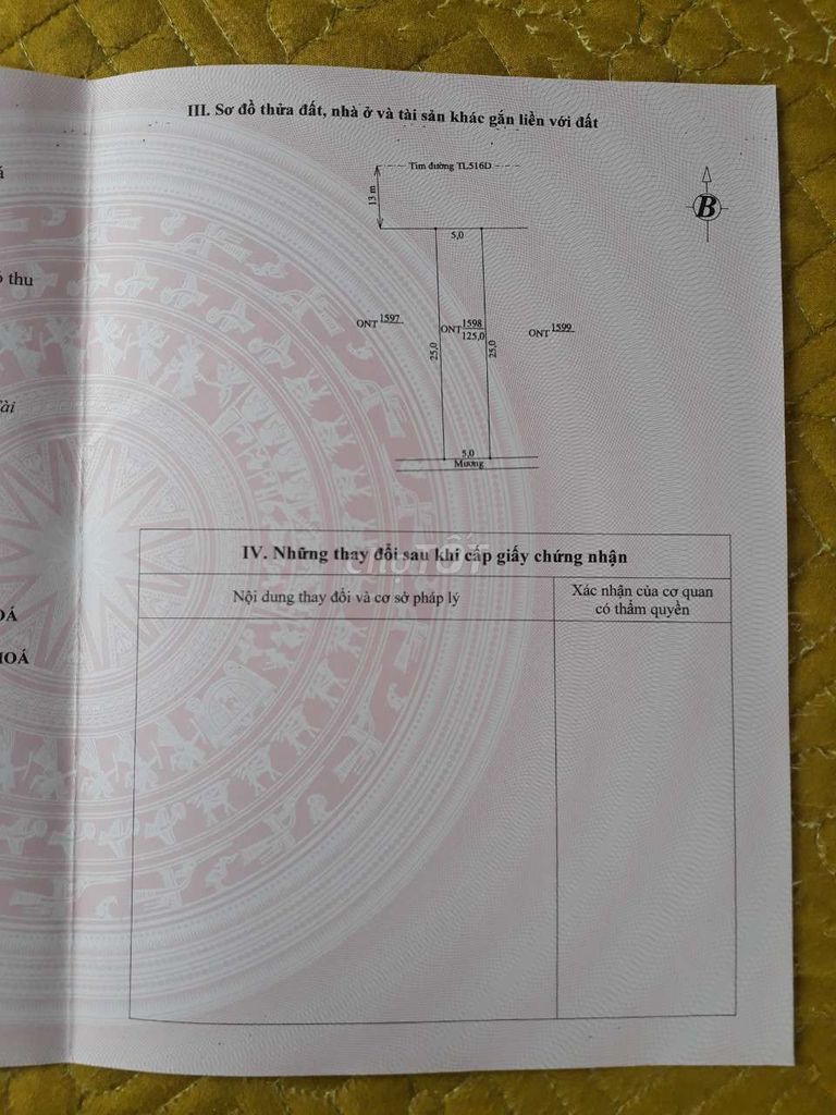Tôi chính chủ cần bán lô đất mặt đường 516D rộng 26m