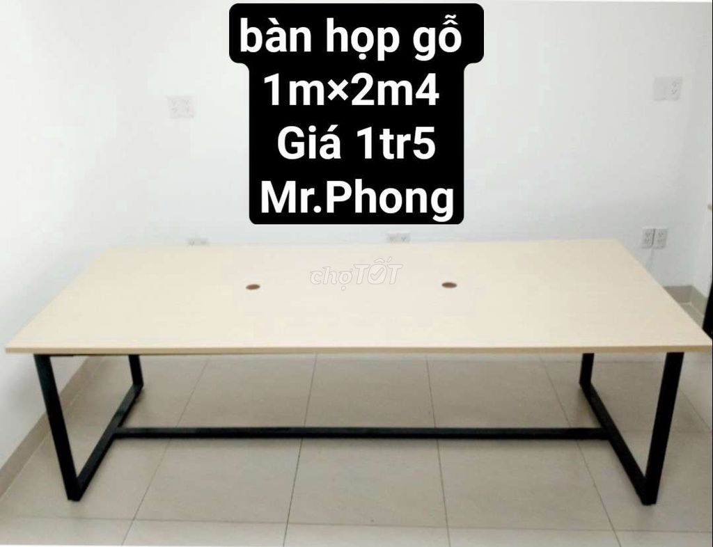 THANH LÝ BÀN HỌP 1MX2M4 GIÁ 1TR4 TPHCM