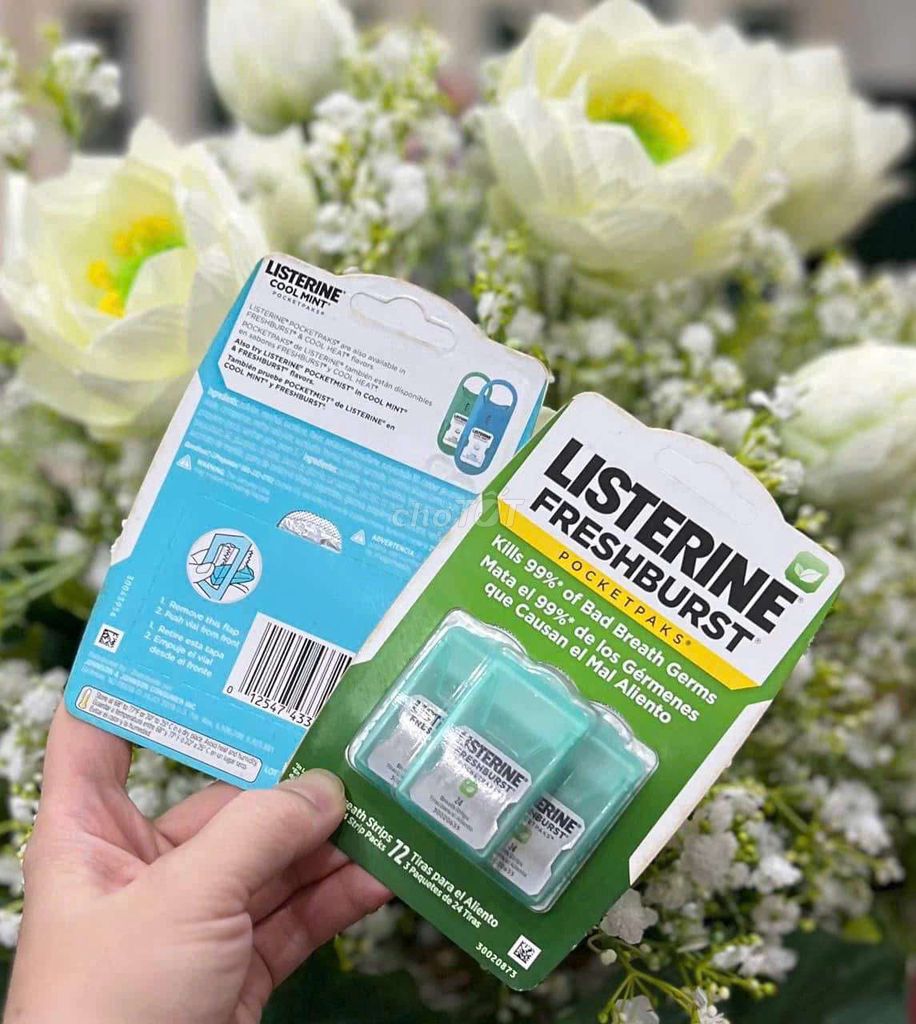 Miếng ngậm thơm miệng listerine mỹ