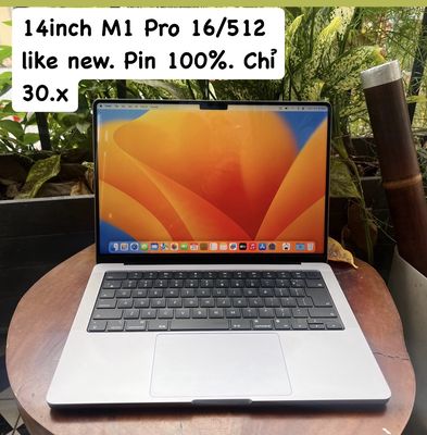 MacBook M1 14 inch RAM 16 512GB, Pin 100