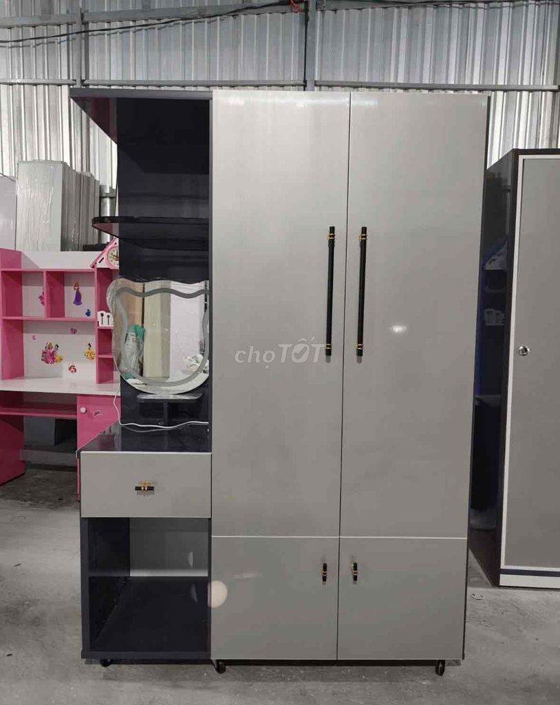 Tủ quần áo Nhựa Đài Loan Xám Nhiều ngăn 1m25x. Mua bán Tủ, kệ gia đình tại Thành phố Dĩ An Bình Dương được đăng bởi Hong Le hình 1