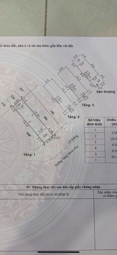 BDS HVL [NC] MTKD 4 TẦNG 5PN 6WC TĂNG NHƠN PHÚ GIÁ 19 tỷ