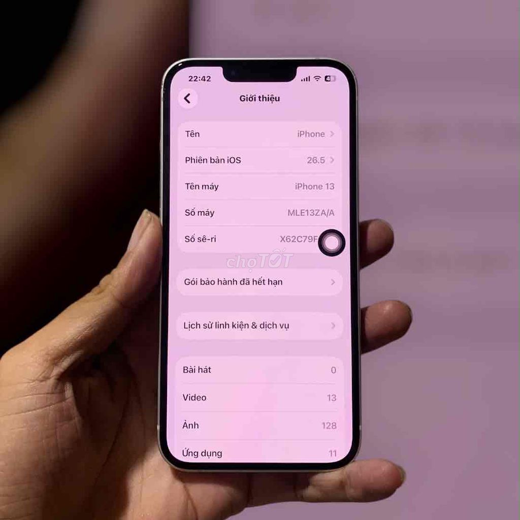 Apple iPhone 13 256GB Trắng Đã sử dụng. Mua bán Điện thoại tại Thành phố Trà Vinh Trà Vinh được đăng bởi Tô Hồng Ngọc hình 1