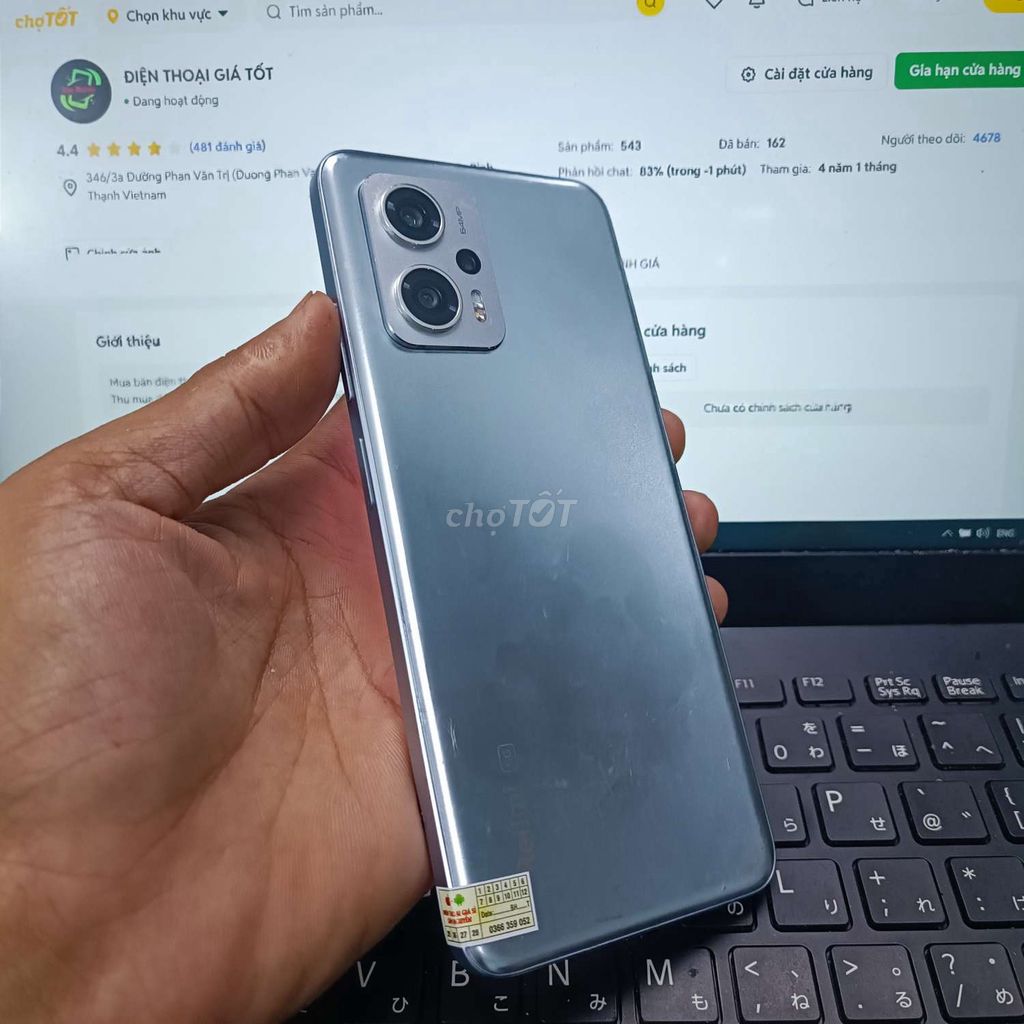Xiaomi POCO X4 GT 6GB/128GB DIMENSITY8100 ZIN MƯỢT. Mua bán Điện thoại tại Quận Bình Thạnh Tp Hồ Chí Minh được đăng bởi Dân Mobile hình 1