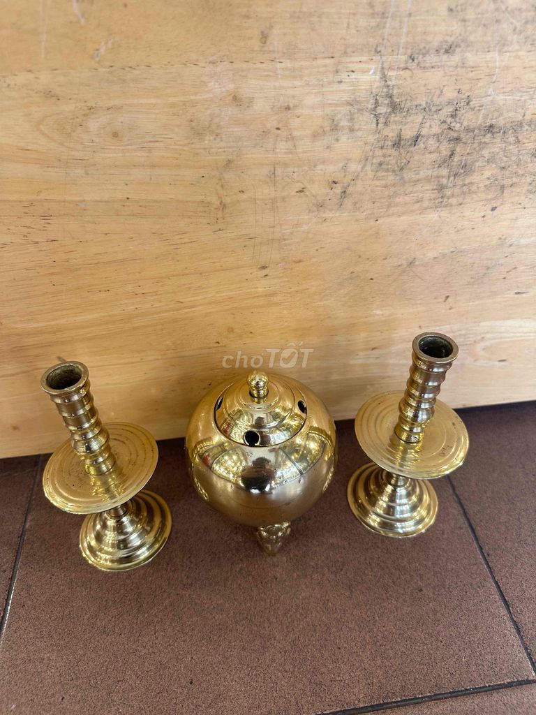 Bộ lư mini Đồng Vàng. Mua bán Đồ sưu tầm, đồ cổ tại Quận Bình Thạnh Tp Hồ Chí Minh được đăng bởi Tống Hoà hình 1