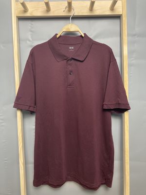 Áo Polo Uniqlo, màu đỏ đô burgundy size XL