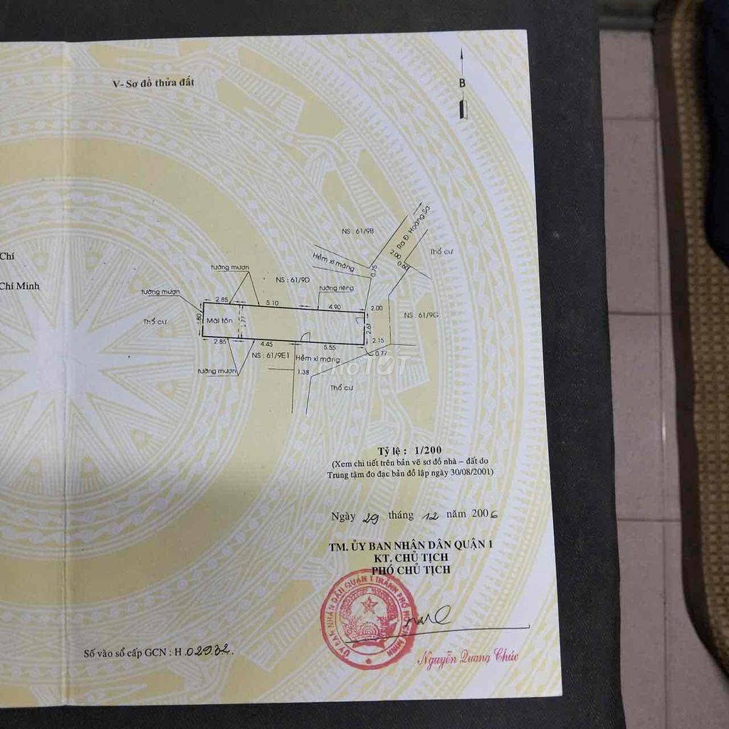 bán nhà nguyễn bỉnh khiêm Da Kao Q1